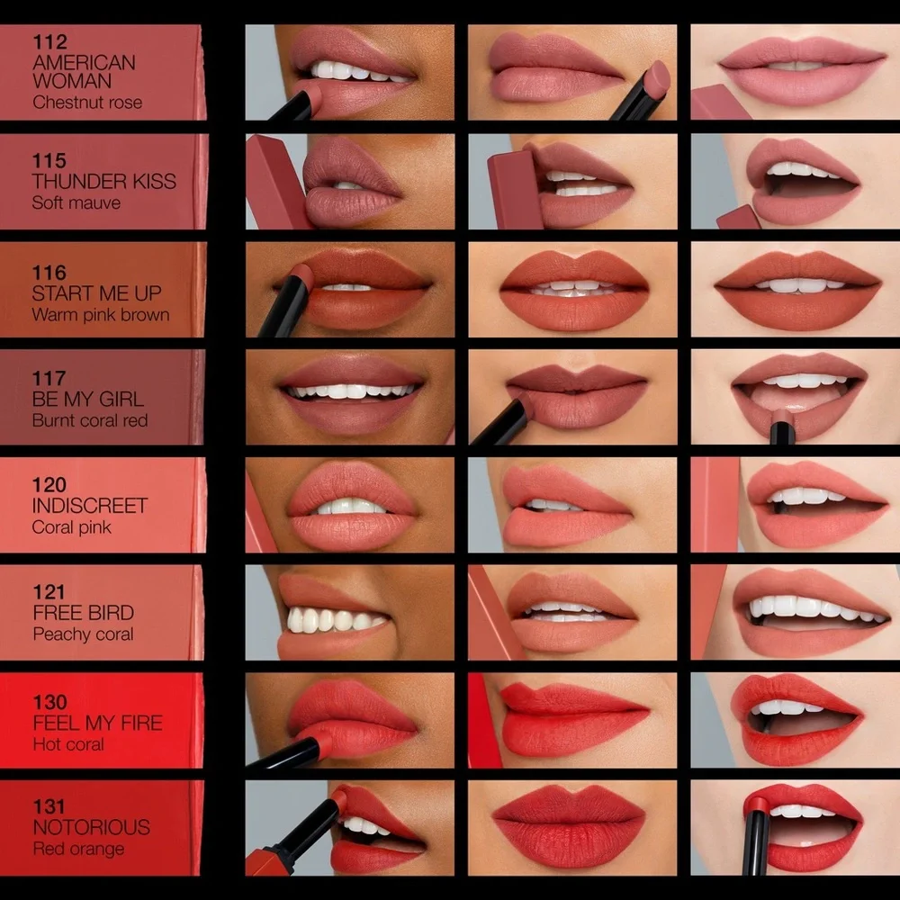 NARS Powermatte Matte Free Bird 121 Lipstick 0.05 oz 1.5 g NIB